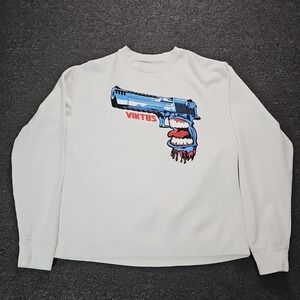 VIKTOS Sweatshirt Men's Large Point Five 0 Gun Logo Veteran Crewneck Pullover